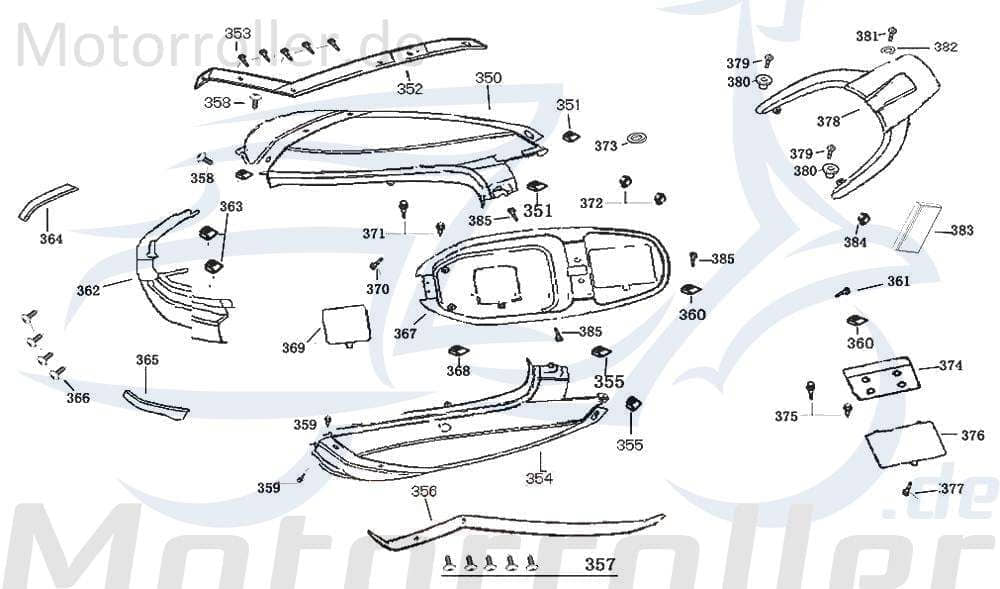 Rex Bergamo 50 Deckel Batteriekasten 50ccm 4Takt 50326-F8-9000 Motorroller.de Batterieabdeckung Batteriefachdeckel Batteriedeckel Cover 50ccm-4Takt