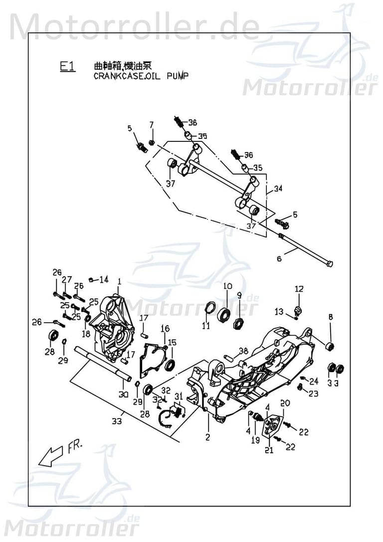 PGO Buchse Ölpumpe Big Max 50 Hülse Distanzhülse 50ccm 2Takt Motorroller.de Lagerbuchse Distanz-Hülse Distanzbuchse Passhülse Passbuchse Abstandshülse