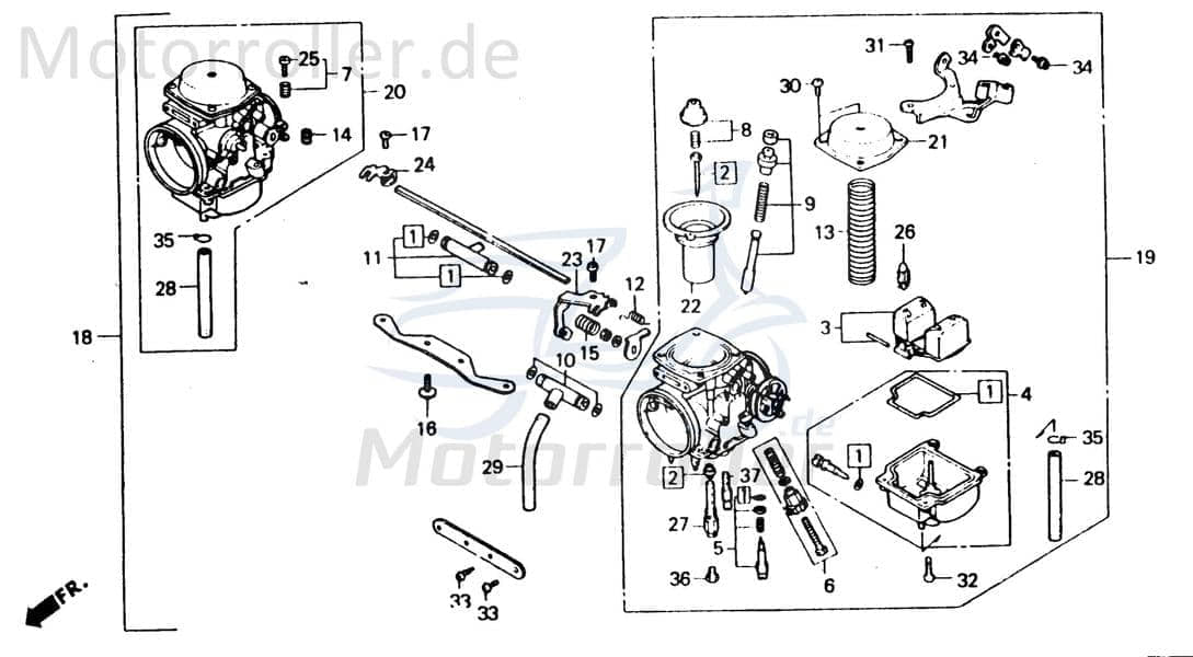 Chunlan Chopper Schlauchgelenksatz 125ccm 4Takt 244FM.14.01 Motorroller.de Motorrad Moped Ersatzteil Service Inpektion Direktimport