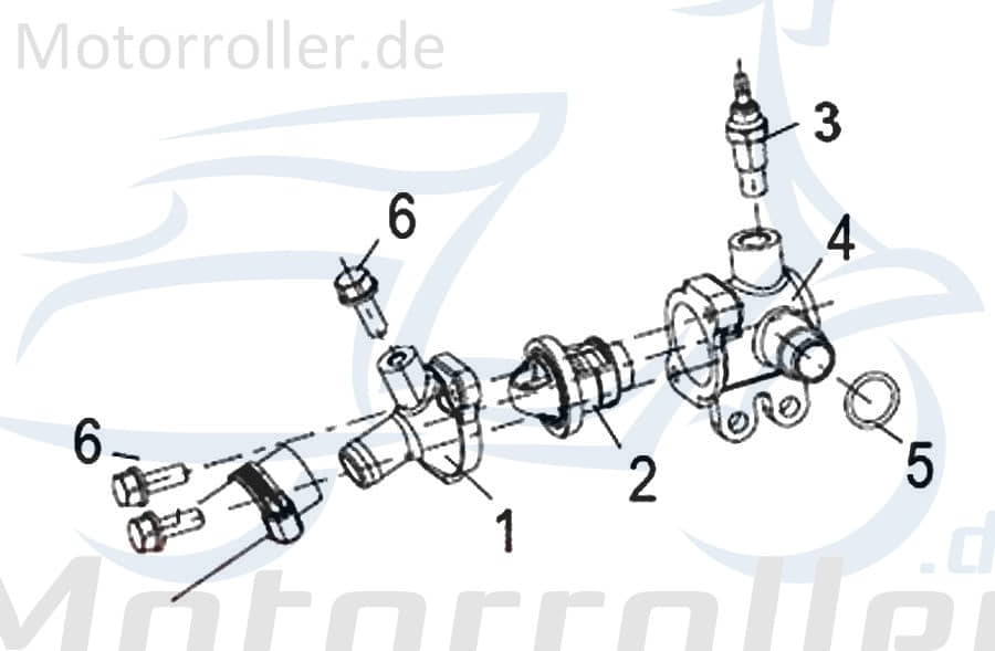 SMC Deckel Thermostat Generic Zion 125 Abdeckung 270073000000 Motorroller.de Kappe Schutz Verkleidung Platte Cover Blende Schutzhaube 125ccm-4Takt
