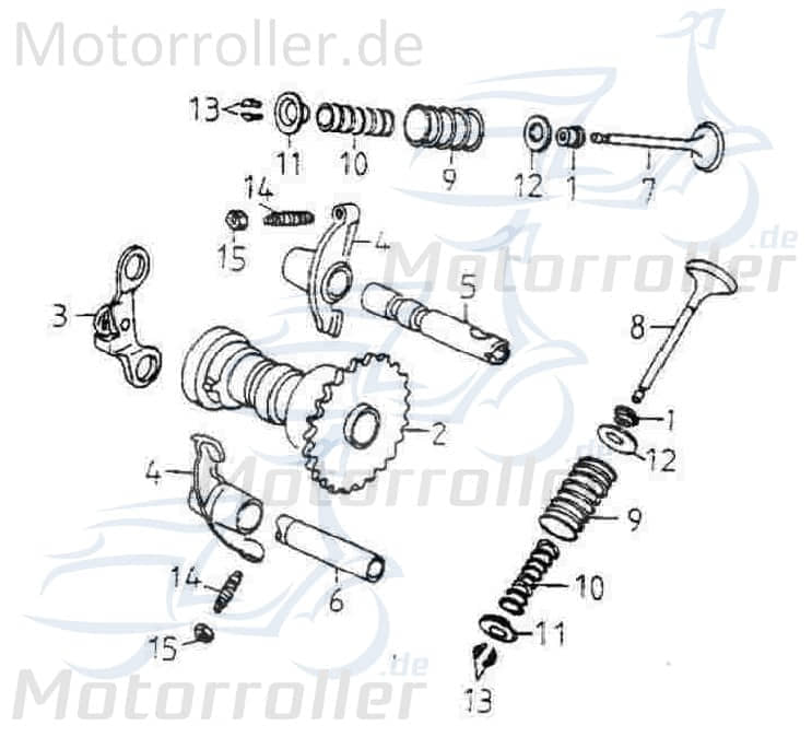 Adly GK 125 Halteplatte Zylinderkopf 125ccm 4Takt 14456-120-000 Motorroller.de 152QMI GY6 Stahlplatte Halter Montageschiene Fixierung Halterung Buggy