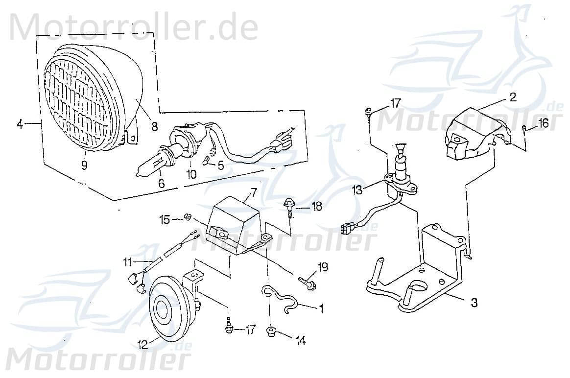 SMC Chopper 125 Scheinwerferhalter 125ccm 4Takt 55315-CHP-00 Motorroller.de Scheinwerferhalterung Scheinwerferaufnahme Scooter Ersatzteil Service