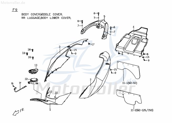 PGO Sitzbankverkleidung unten schwarz G-Max Sitzverkleidung M2625020650 Motorroller.de Mittelverkleidung Sitz-Verkleidung Sitzbank-Verkleidung Mokick