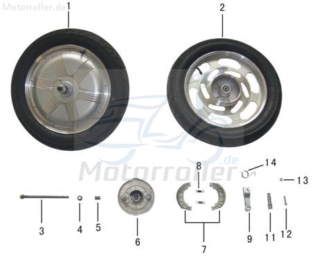 AGM Scoody 45 Bremsteller Bremsscheibe 50ccm elektro 3080017 Motorroller.de Bremsankerplatte Bremsplatte Bremsabdeckplatte Deckel Trommelbremse