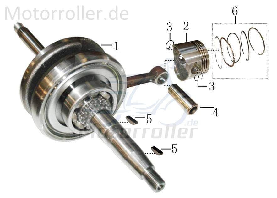 Scheibenfeder Kurbelwellenkeil 4x4x14mm 152QMI 125ccm 4Takt Motorroller.de GY7 125/180ccm Kurbenwellenkeil Scooter AGM Firejet 125 Adly Ersatzteil