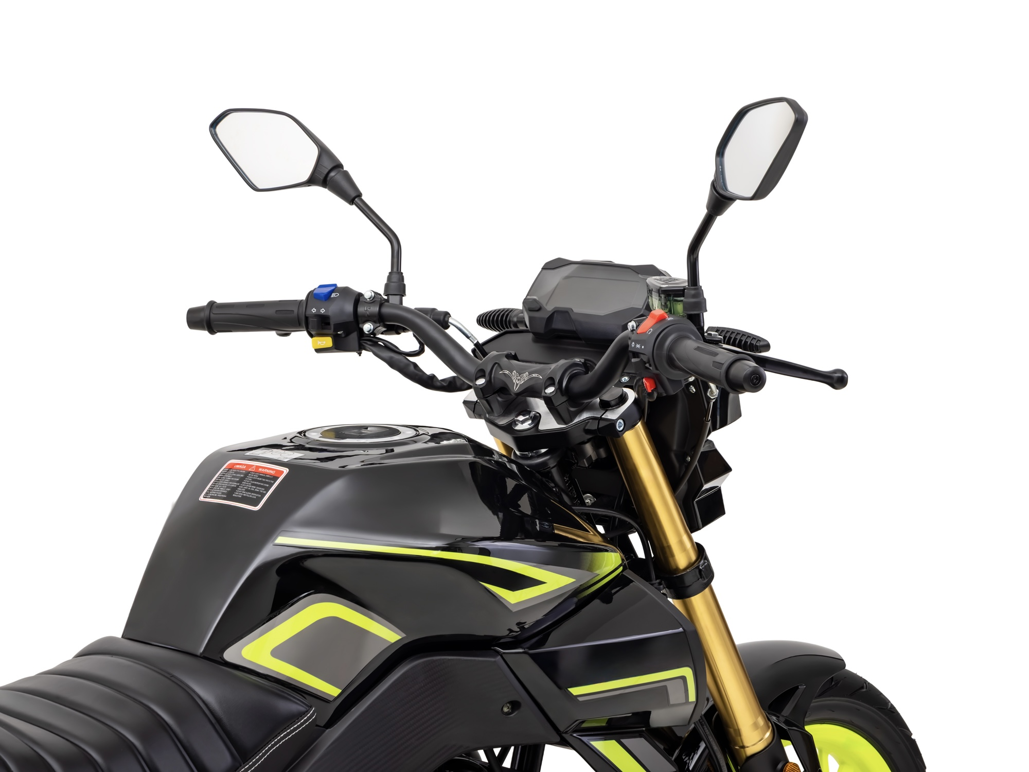 Motorrad Fighter 125 DV-RS AIR neon-grün/schwarz 90 km/h Euro 5+ Schaltmoped Mokick Kleinkraftrad