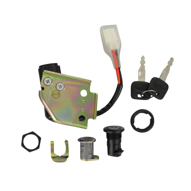 PGO Schlosssatz TR3 50 Zündschloss Tank-Deckel 50ccm 2Takt Motorroller.de Tankverschluss Tank-Verschluss Schloss-Set Zünd-Schloss Schlossgarnitur