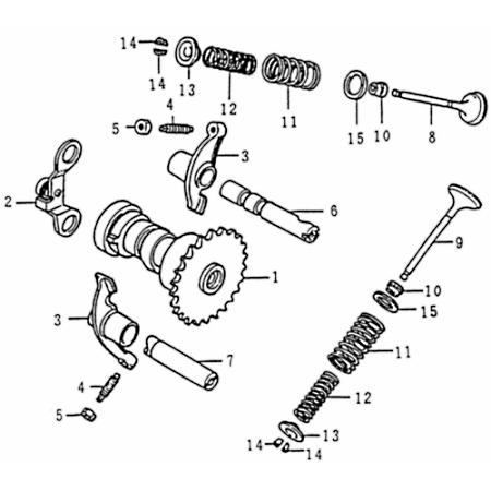 Kipphebelwelle Einlass 80603 Kreidler Flory 125 Bolzen Achse Nockenwellenkipphebel