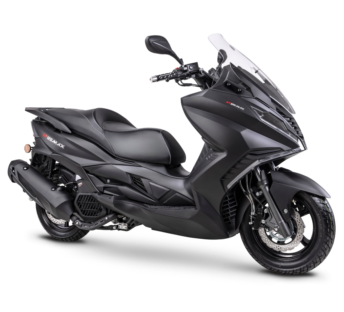 Motorroller Fighter 125 R GT Max schwarz 95 km/h 4-Ventiler Euro 5+ Großraumroller Leichtkraftrad Scooter 125ccm