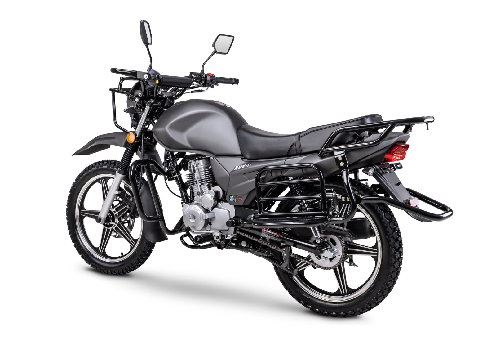 Motorrad Fighter 125 ADV-RS schwarz matt Euro 5+ Schaltmoped 125ccm 4 Takt Leichtkraftrad