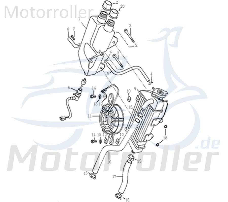 CPI SX 50 Supercross Clip Schlauch Schelle Klemmschelle 1E40MB.13.04 Motorroller.de Klammer Befestigungsschelle Halteklammer Halteclip Moped