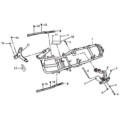 Rahmen Gestell AGM-MOTORS 1030101-1 Motorroller.de