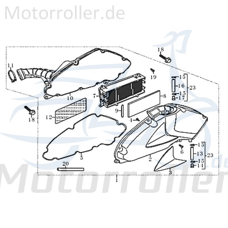 Kreidler Florett 125G Lochblende 125ccm 4Takt FIG.C1-12 Motorroller.de 125ccm-4Takt Motorrad Moped Ersatzteil Service Inpektion Direktimport