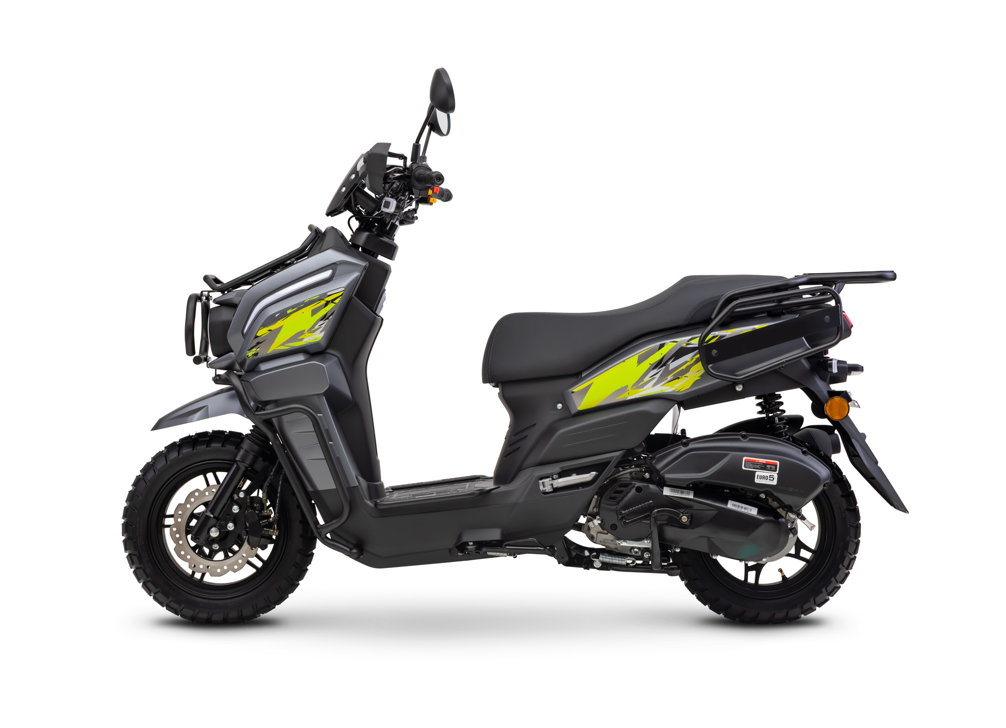 Motorroller Fighter 125 RT grau 85 km/h Euro 5+ Scooter Mokick Roller