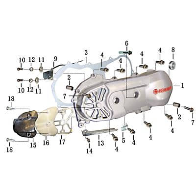 Rex Drive 50 Halter Bremszug Halterung 50ccm 2Takt 704191 Motorroller.de Befestigung Haltebügel Halteblech / Klammer 1E40QMB Scooter Drive Sport 50