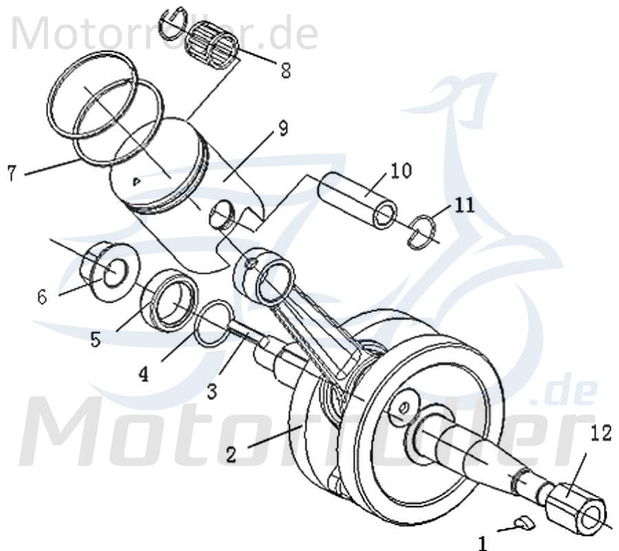 CPI SX 50 Supercross Bundmutter selbstsichernd Motorrad 1E40MB.02-01 Motorroller.de Sechskantmutter Flanschmutter Sechskant-Mutter