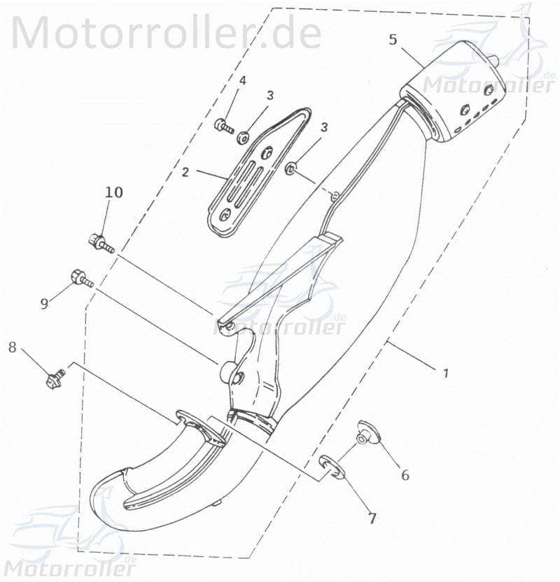 Adly Krümmerdichtung 6mm ATV 50 II Utility XXL AC 50ccm 2Takt Motorroller.de Dichtungsring Dichtring Auspuffdichtung Flanschdichtung Krümmer-Dichtung