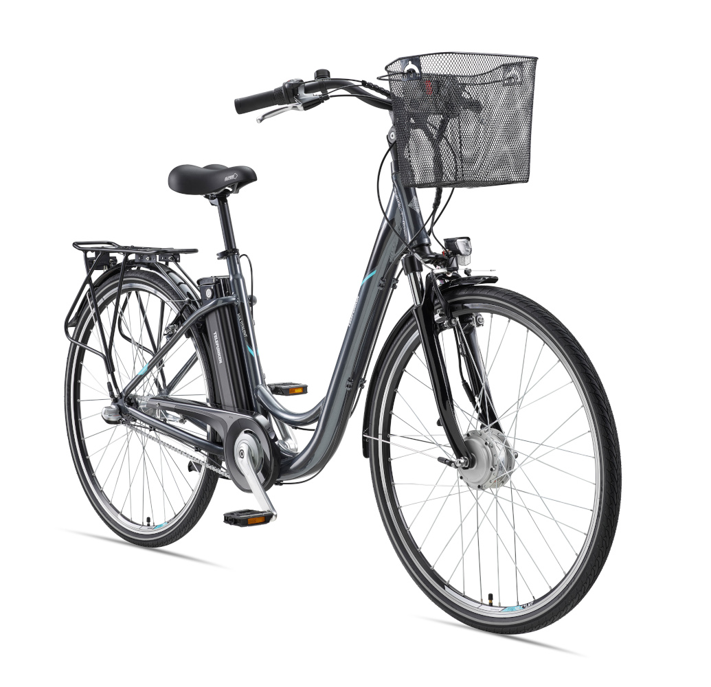 E-Bike Telefunken RC830 Multitalent Elektrofahrrad City-Pedelec anthrazit 28" RH 48cm E-Fahrrad Citybike