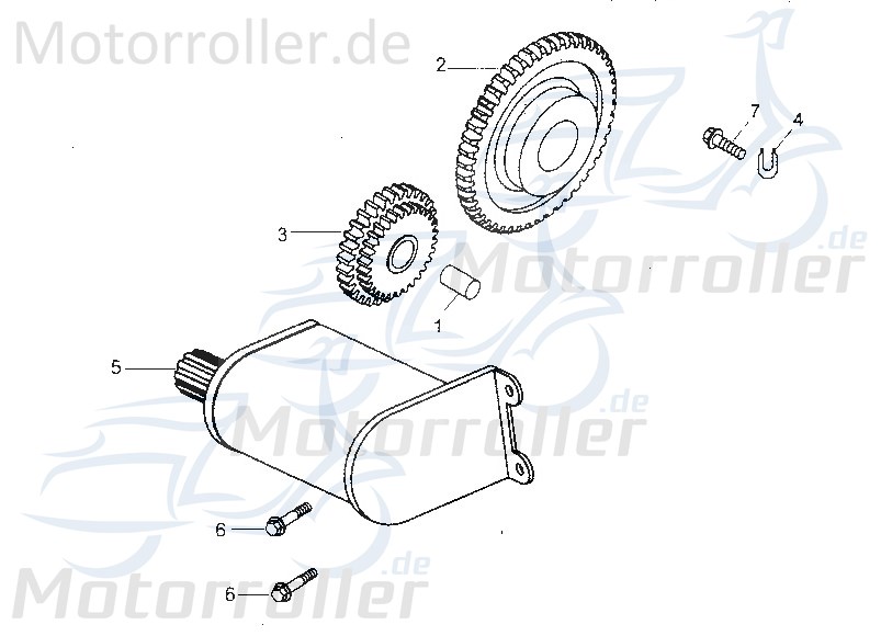 Antriebsritzel Antriebsrad Anlasser Tongjian Strassenbuggy 172MM-092000 Motorroller.de Freilauf Eppella ECM TBM Twister Hammerhead Wangye Kasea Buggy