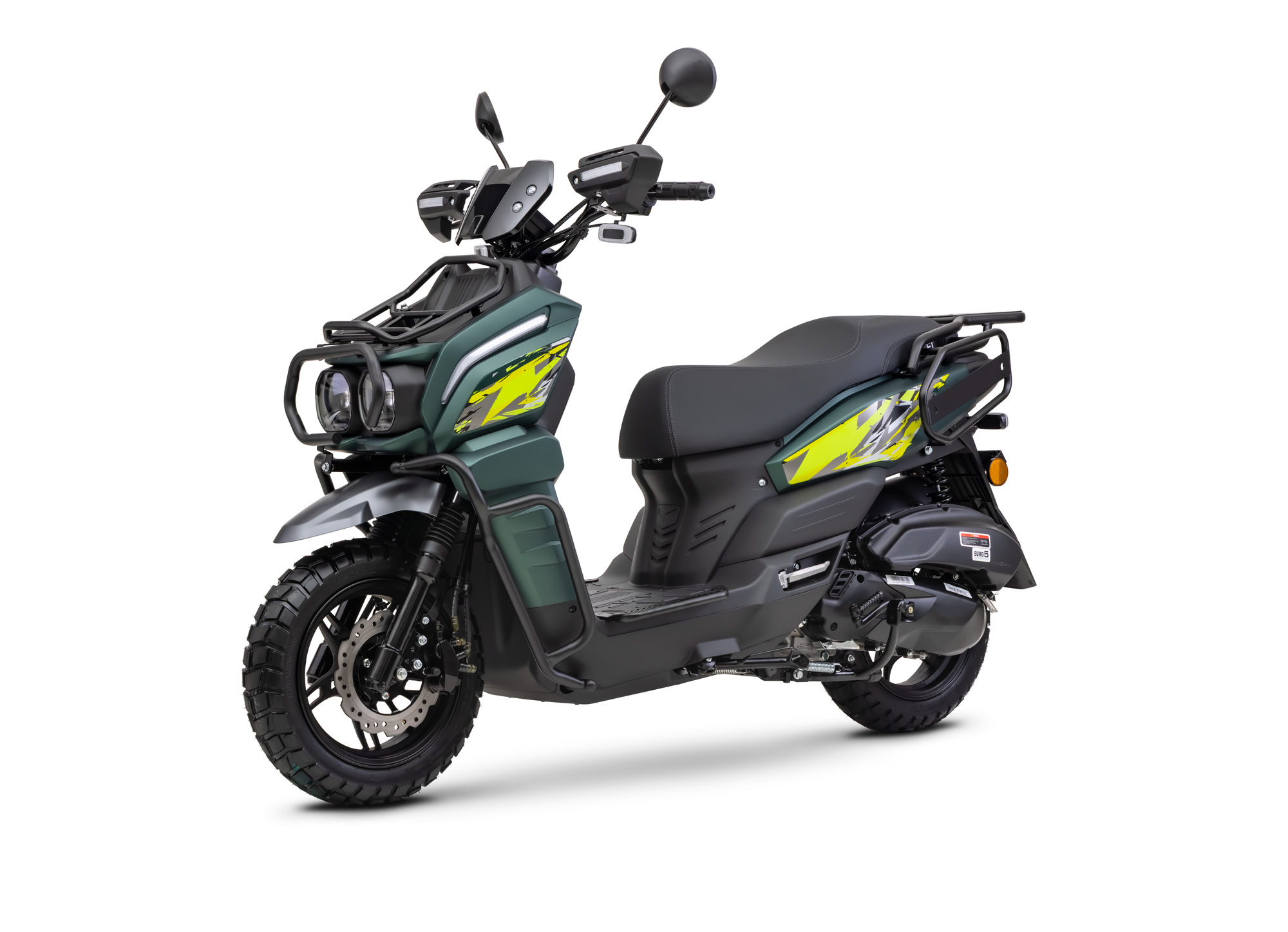 Motorroller Fighter 125 RT grün 85 km/h Euro 5+ Scooter Mokick Roller