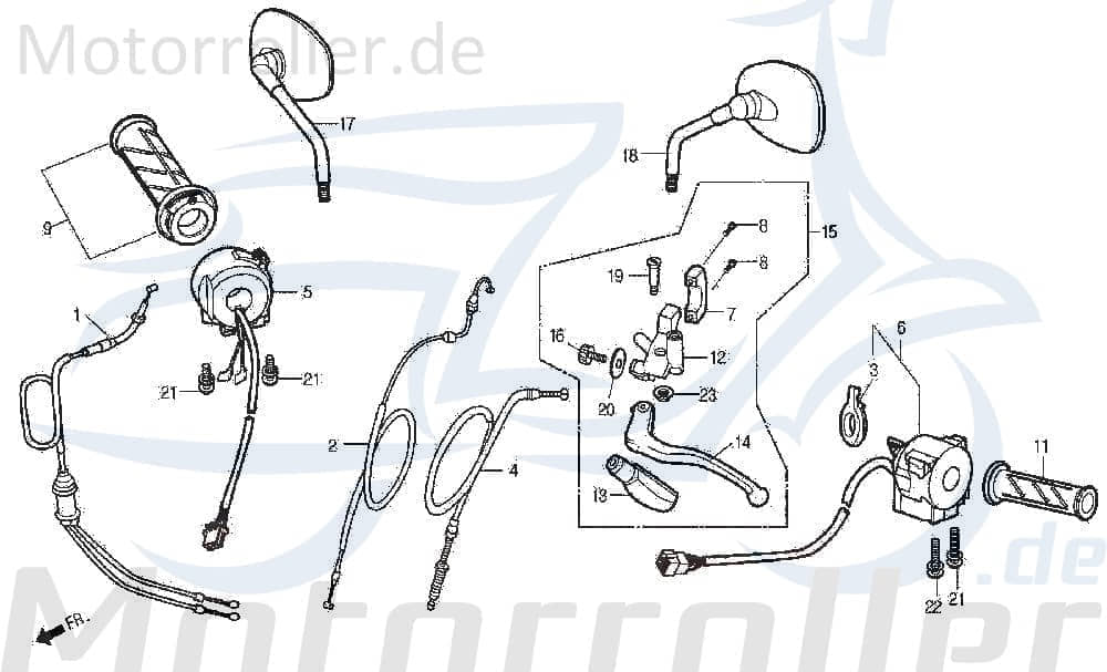 Spiegel rechts Seitenspiegel Griffe DAE-88110-BA4-0000