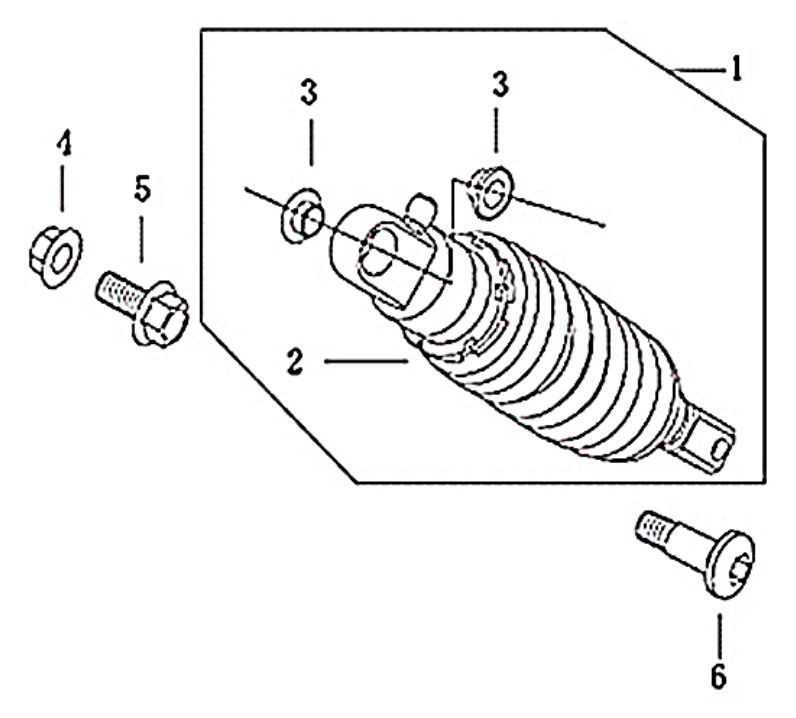 CPI SX 50 Supercross Federbein 50ccm 2Takt 214-12Y2-001-1 Motorroller.de hinten Dämpfer Feder-Bein Gabel-Bein Stoß-Dämpfer Motorrad Supermoto 50 DD