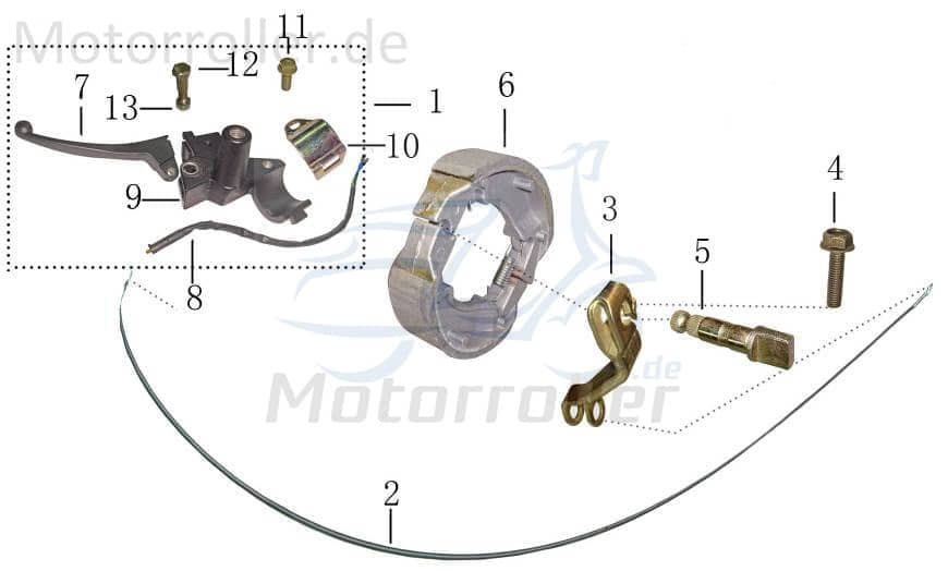 Mutter M5 grün verzinkt AGM Sechskantmutter 50ccm 4Takt Motorroller.de Flanschmutter Bundmutter Sechskant-Mutter Flansch-Mutter Maschinenmutter