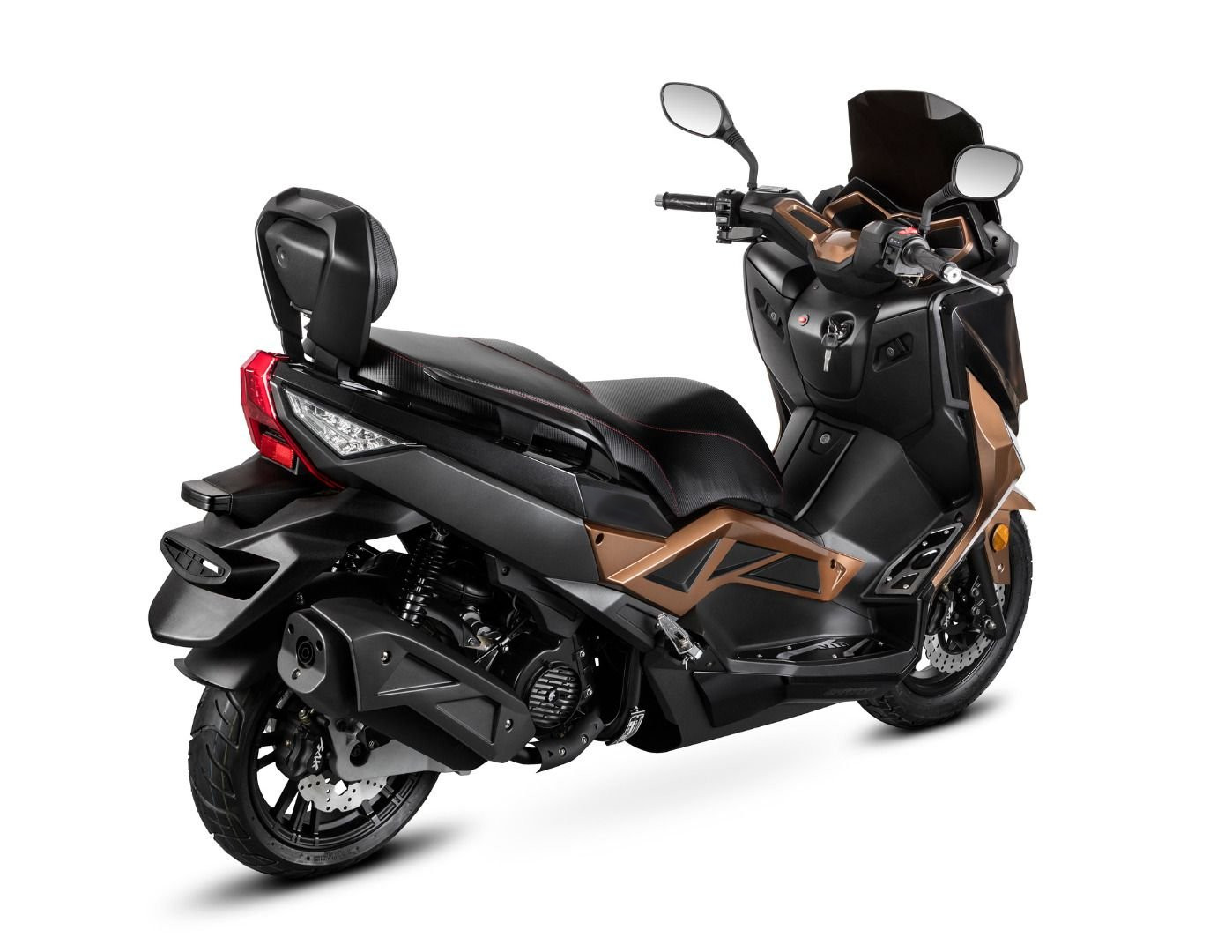 Motorroller Firejet 125 BMAX schwarz-braun Euro 5 Scooter Roller 125 ccm 4 Takt