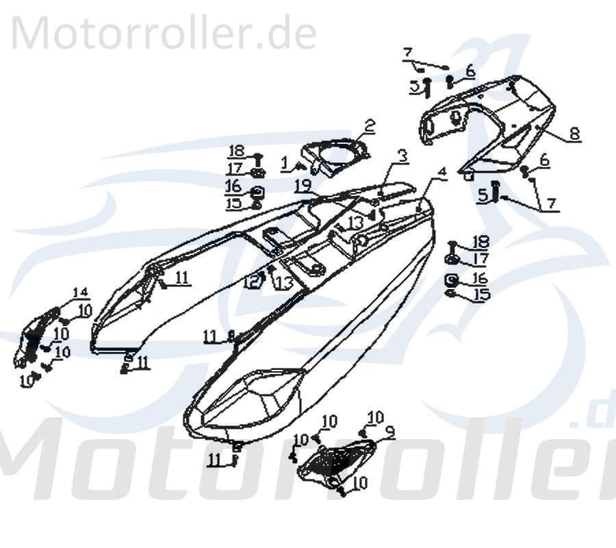 Kreidler Vabene 50 Dekor Aufkleber Roller 50ccm 2Takt 732014 Motorroller.de Sticker Deko-Sticker Deko-Aufkleber 50ccm-2Takt Scooter SMC Ersatzteil