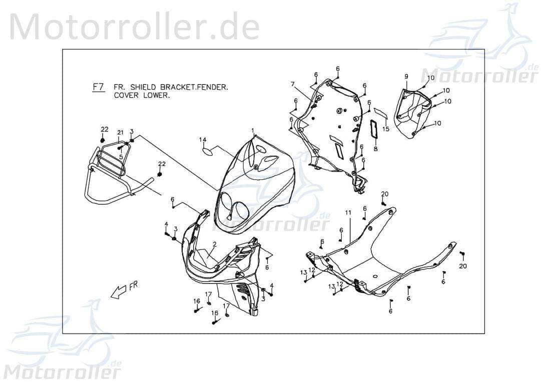 PGO Abdeckung Fahrgestellnummer schwarz PMX 110 Deckel P1623012650 Motorroller.de Blende Schutz Verkleidung PMX 50 Mokick Ersatzteil Service Inpektion