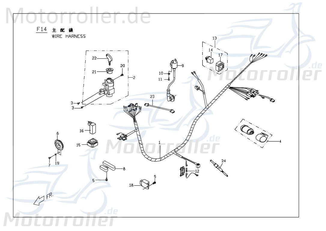 Blinkerschalter 12.8V 10Wx2+3.4W Blink-Geber P2586011000