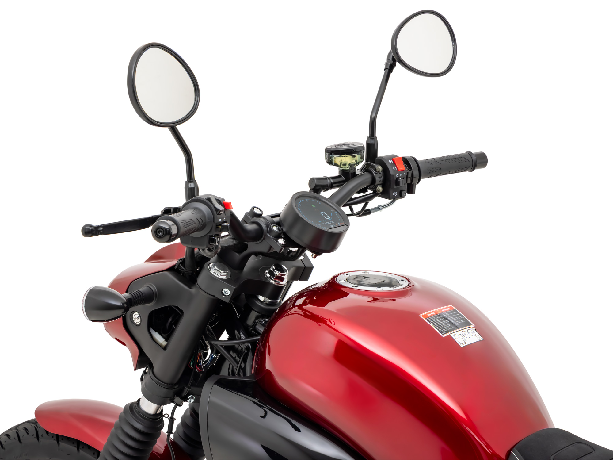 Motorrad Fighter 125 S-RS rot 90 km/h Euro 5+ Schaltmoped Chopper 125ccm 4 Takt Leichtkraftrad Krad Kraftrad