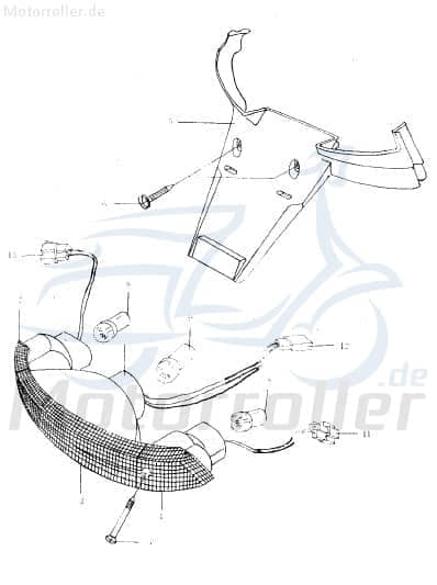 Blinkerglas hinten links Blinkerdeckel CEV0049820