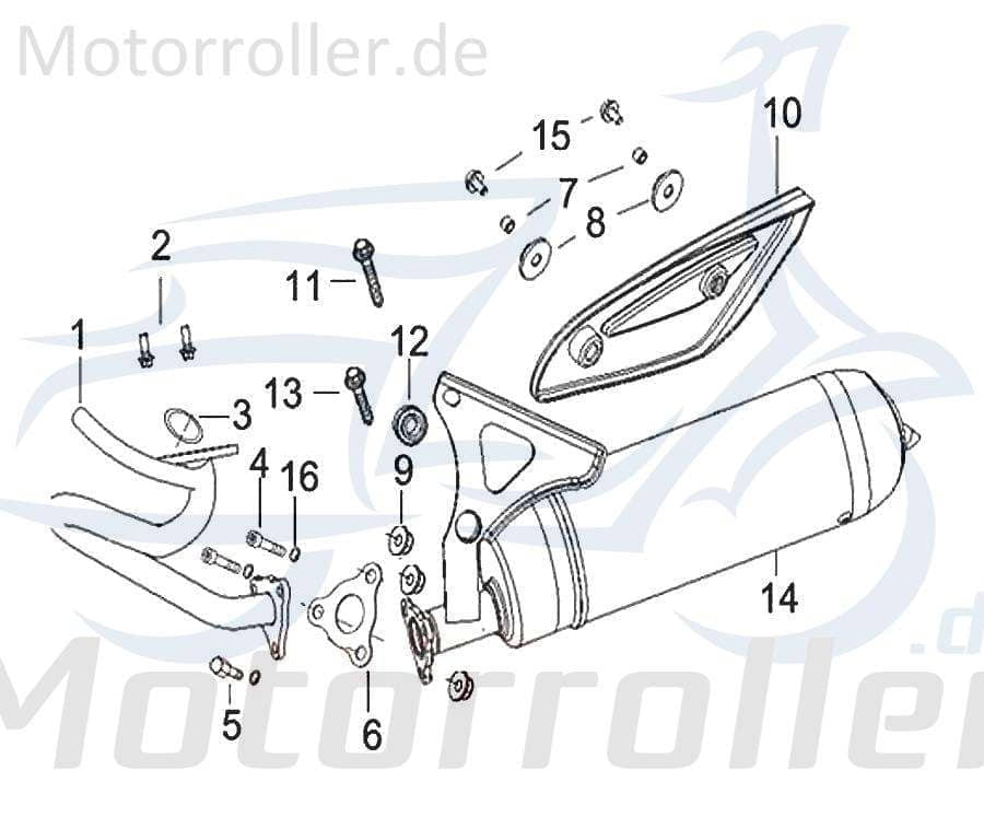 SMC Schraube M8x35mm Keeway Agora 50 Scooter B01090803565 Motorroller.de Bundschraube Maschinenschraube Flanschschraube Flansch-Schraube Bund-Schraube