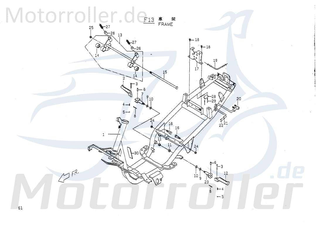Rahmen P1421000730 für 50ccm 2Takt