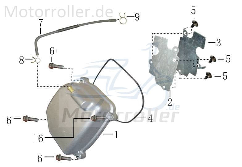 Rex Rexy 125 Zylinderkopfdeckel 125ccm 4Takt 11141-GAT-00 Motorroller.de Ventilabdeckung Verkledung Deckel-Ventile 152QMI RS125 QM125T 10D Mokick