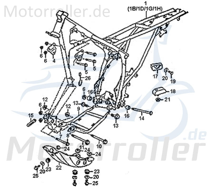 Bundmutter Rex Supermoto 125 DD Sechskantmutter 89393 Motorroller.de Flanschmutter Sechskant-Mutter Flansch-Mutter Maschinenmutter Bund-Mutter
