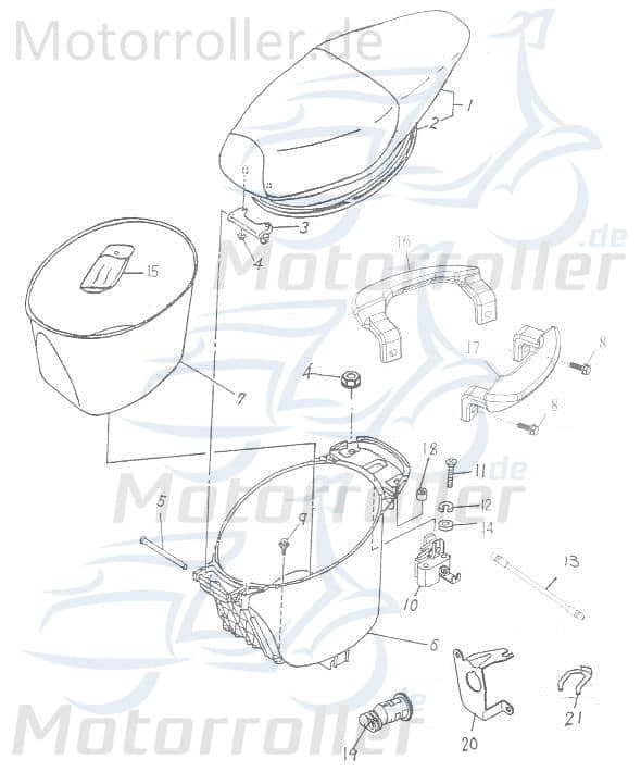 Sitzbank Adly Panther 50 Sattel Fahrersitz Roller 50ccm 2Takt Motorroller.de Sitz-Bank Doppelsitzbank Einzelsitz Einzelsitzbank 50ccm-2Takt Scooter