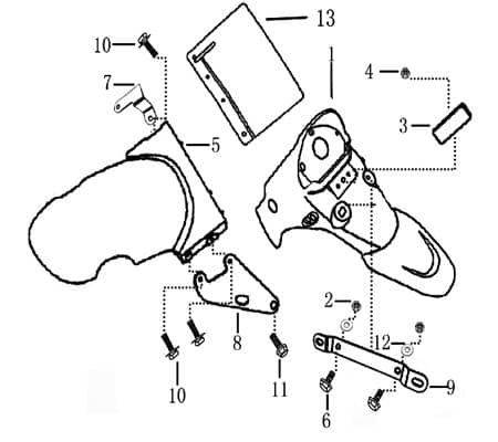 Hinterradabdeckung Spritzschutz Radabdeckung Rex 701325 Kreidler Galatica 2.0 City 50 DD