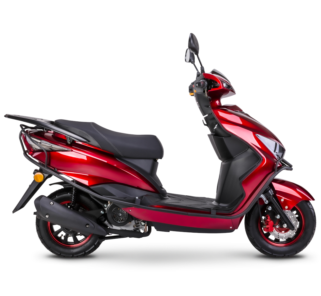 Motorroller GMX 460 Sport C-RZ rot 45 km/h Euro 5 Scooter Mokick Roller