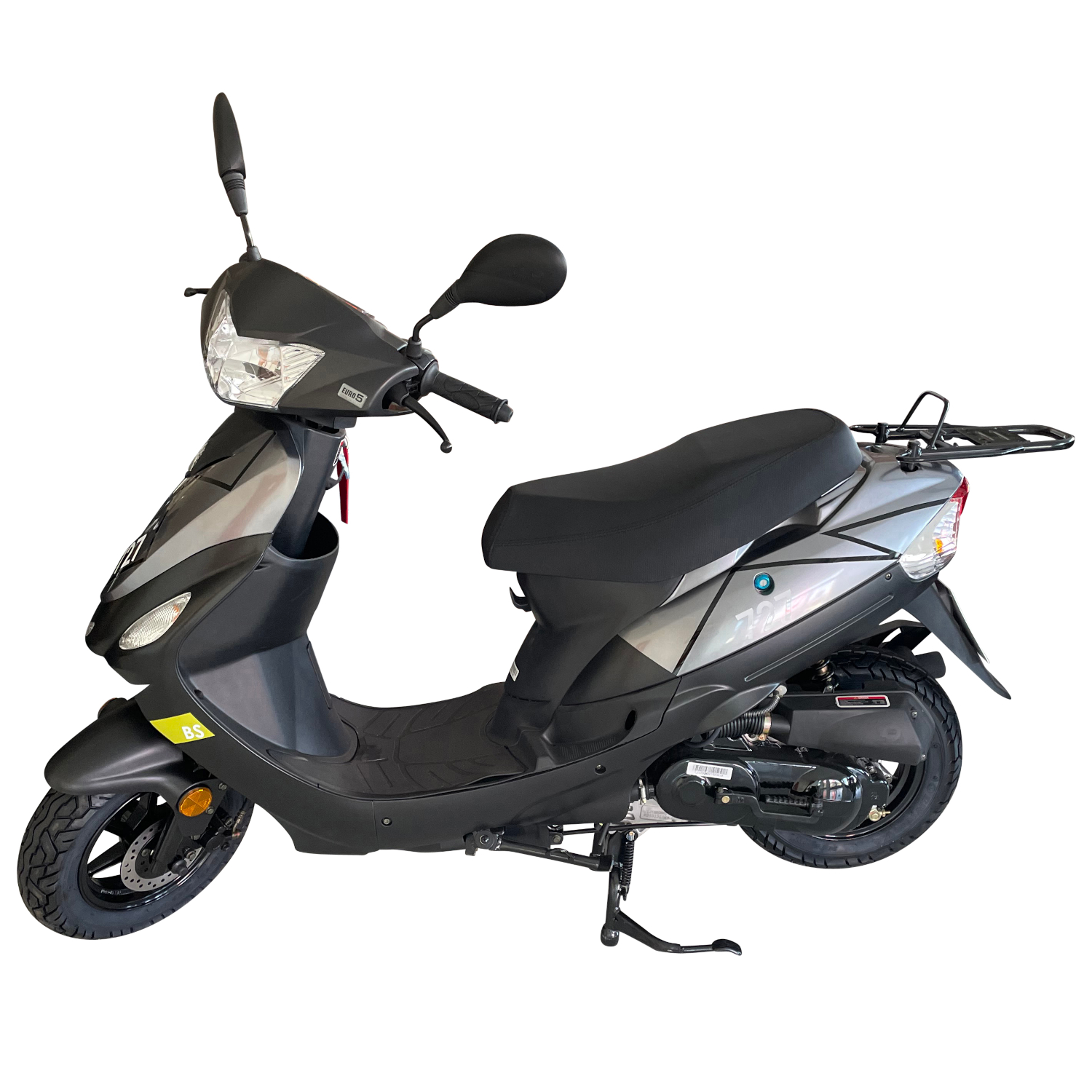 Motorroller GMX 460 Sport R 727 BS 45 km/h 12 Zoll schwarz-silber Euro 5 Mokick Roller Scooter