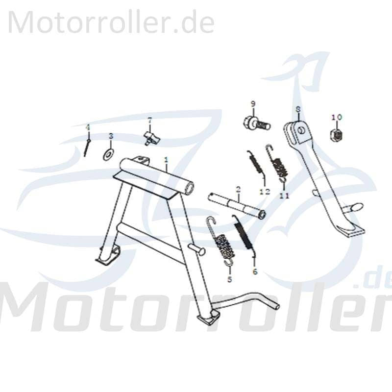Kreidler STREET 125 DD Achse Bolzen 125ccm 4Takt FIG.C15-2 Motorroller.de Zapfen Gewindestift Gewindebolzen Stehbolzen Stiftschraube Arretierbolzen
