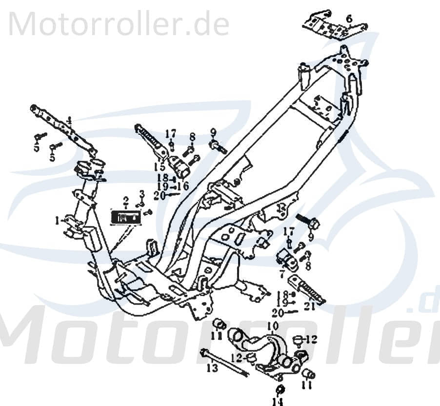 Fußrastenhalter links Rahmen Motorrad Kreidler 83484
