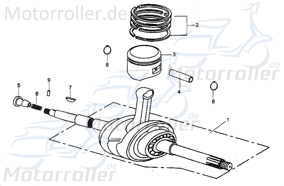 Kolben Tongjian Strassenbuggy 250 172MM-040005 Motorroller.de Motorkolben Eppella ECM TBM Twister Hammerhead Wangye Kasea Buggy