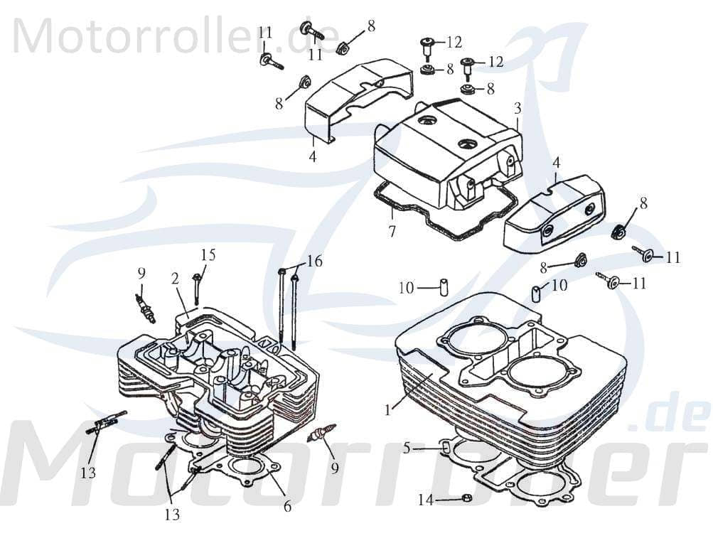 SMC Quad 250 Sechskantschraube 250ccm 4Takt 96414-06065-R Motorroller.de Befestigung Halter Halterung Flachkopfschraube Sechskant-Schraube ATV Barossa