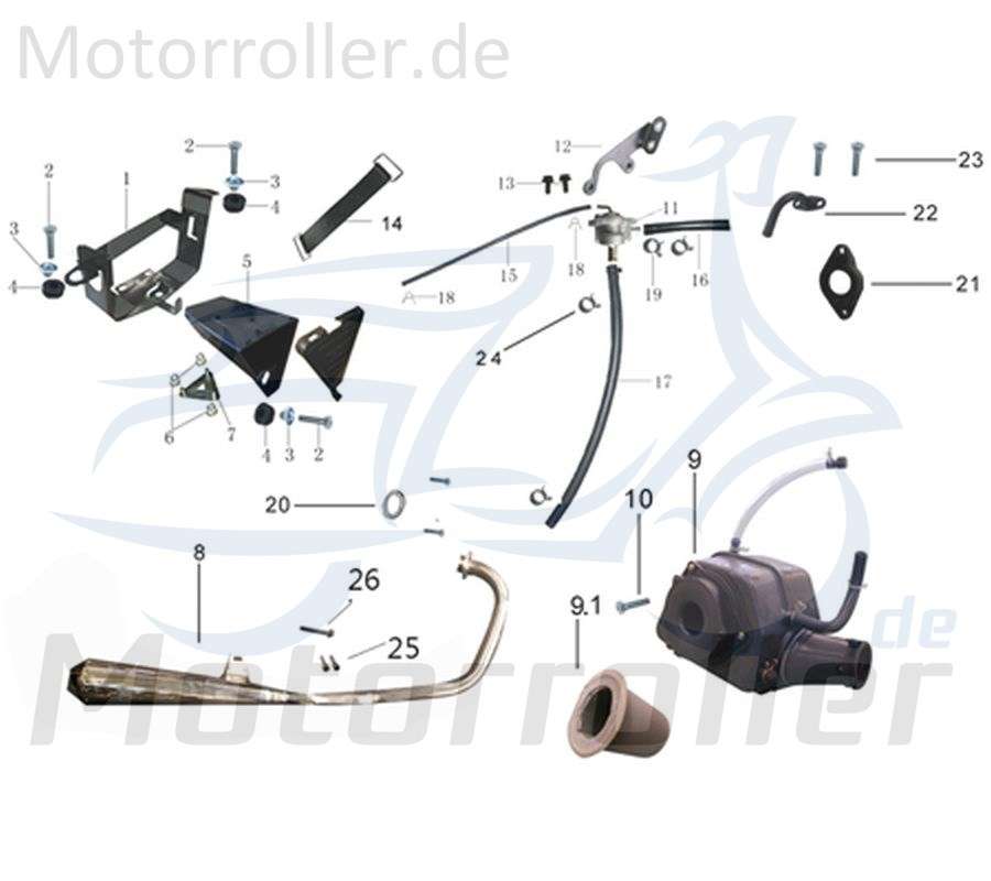 Kreidler DICE CR 125i Batteriehalter 780150 Motorroller.de Batterie Akku Befestigung Halterung Halter Montageplatte