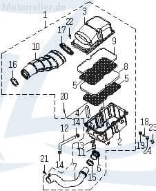 SMC Schraube M6x20mm Explorer Discovery 200 ATV 96313-06020-K Motorroller.de Bundschraube Maschinenschraube Flanschschraube Flansch-Schraube Quad
