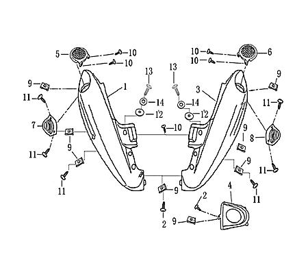 Heckverkleidung links gelb 711116