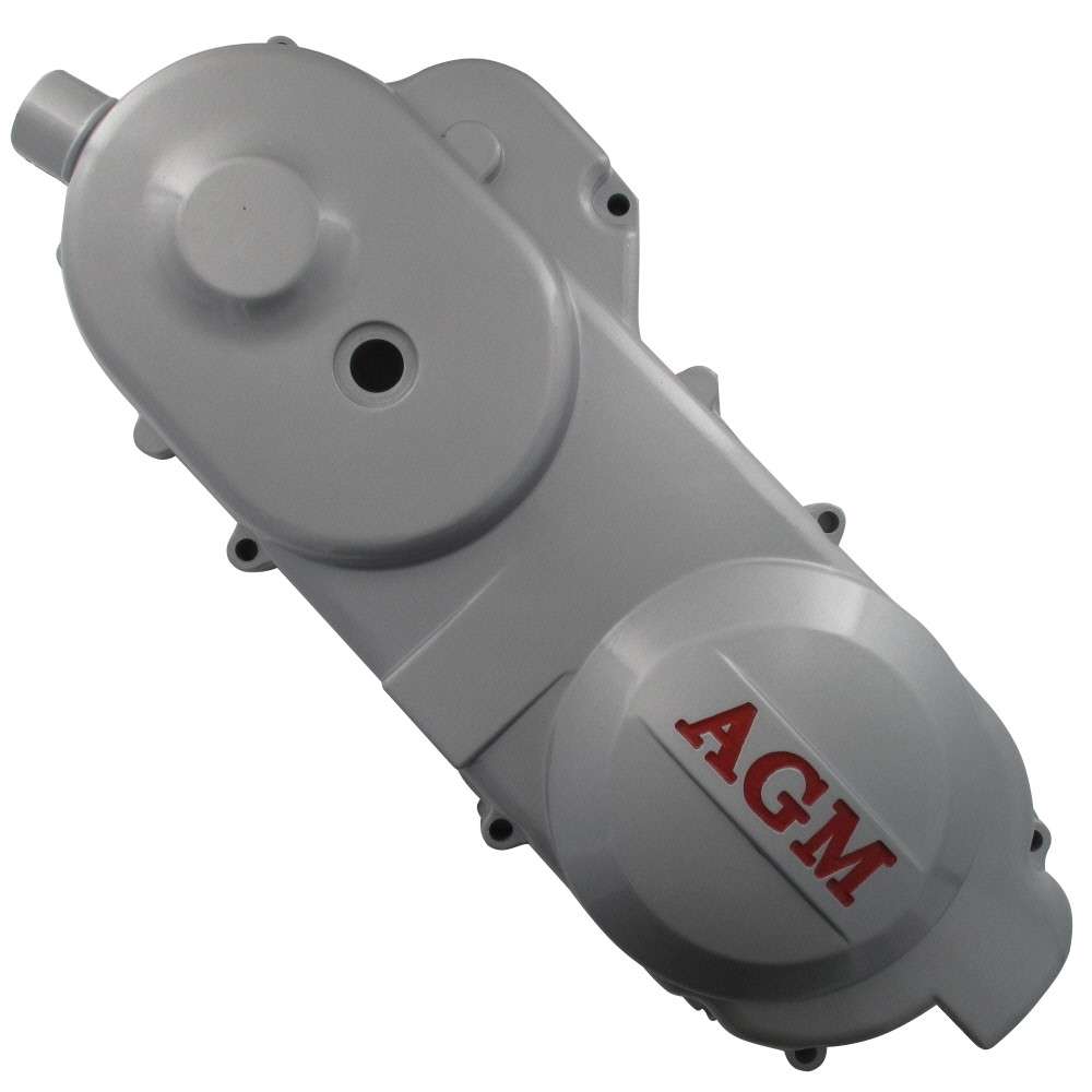 Variomatikdeckel links silber 400mm 10Zoll Rex 50ccm 4Takt Motorroller.de Getriebegehäusedeckel Variodeckel Seitendeckel Getriebedeckel 139QMB Scooter