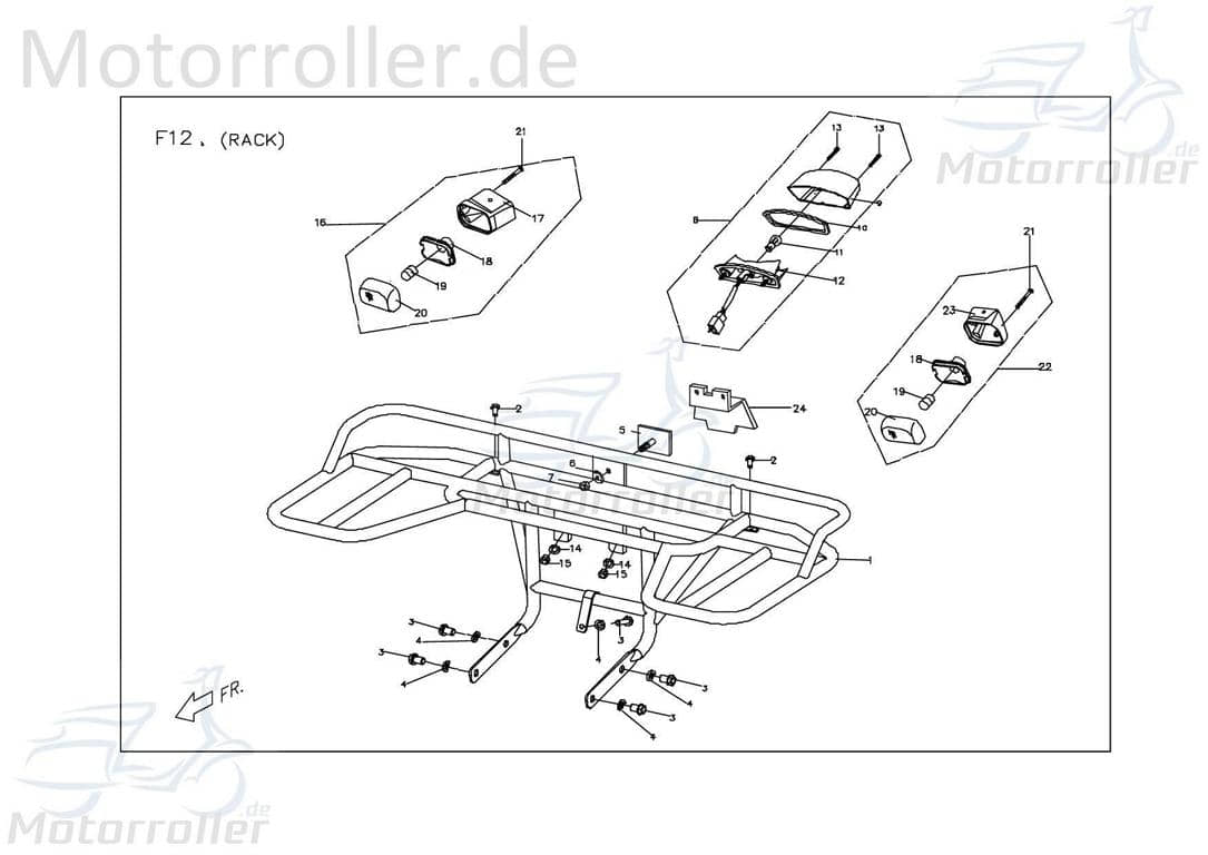 Kennzeichenhalter X0636002000 von PGO